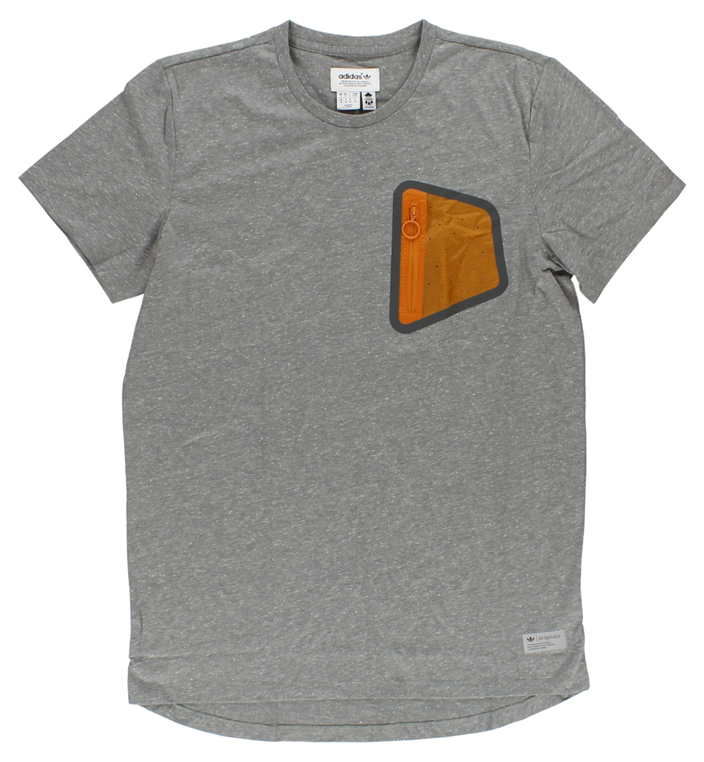 Adidas Mens Climalite Pocket Tee Grey S, Color: Grey/Yellow - Walmart.com