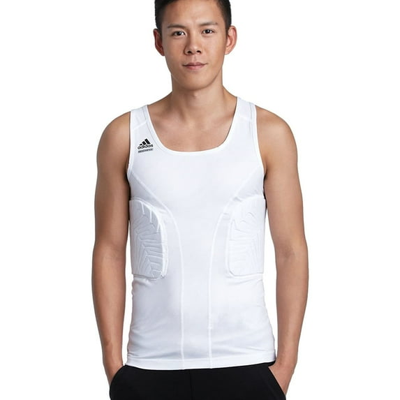 Adidas Mens Compression Tank Top, White, X-Large