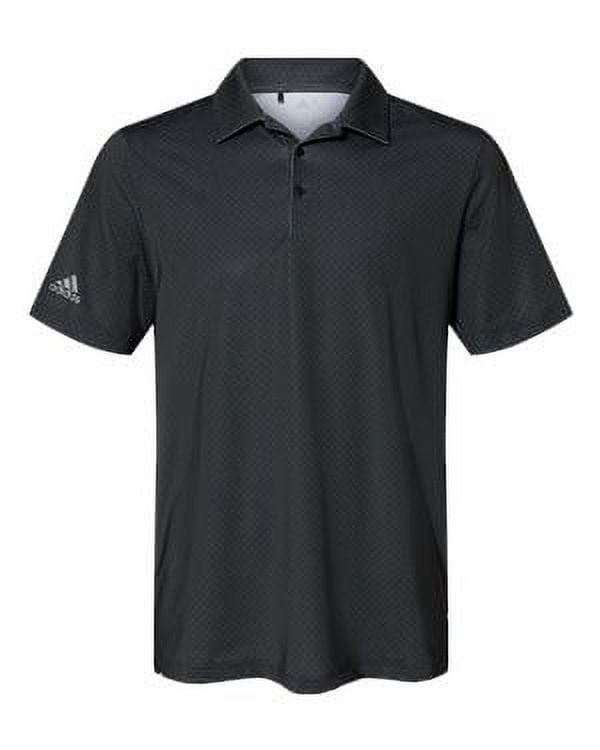 Adidas Mens Diamond Dot Print Polo, M, Black/White/Grey Three