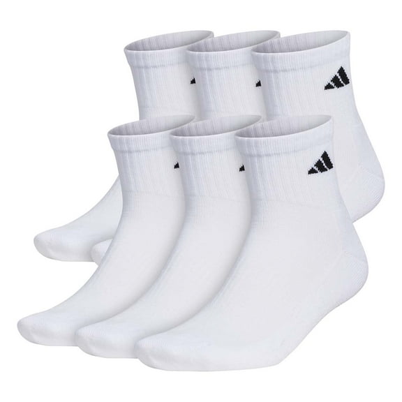 Adidas Mens Extended Size Cushioned Quarter Socks