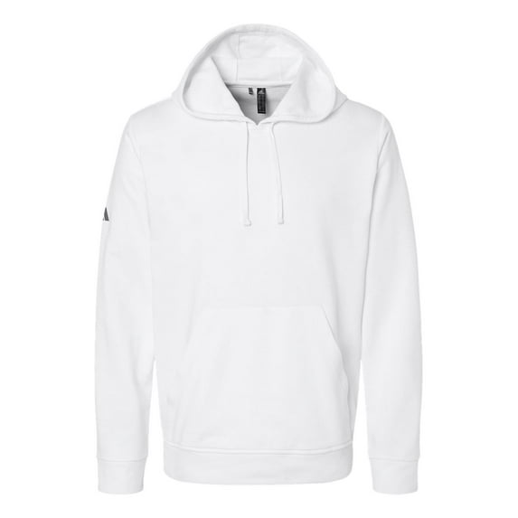 Adidas Mens Fleece Hooded Sweatshirt, XS, White