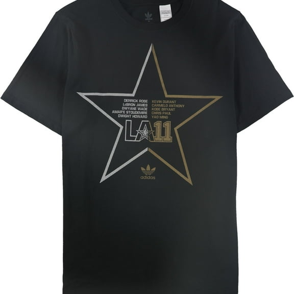 Adidas Mens LA 11 All Stars Graphic T-Shirt, Black, Large