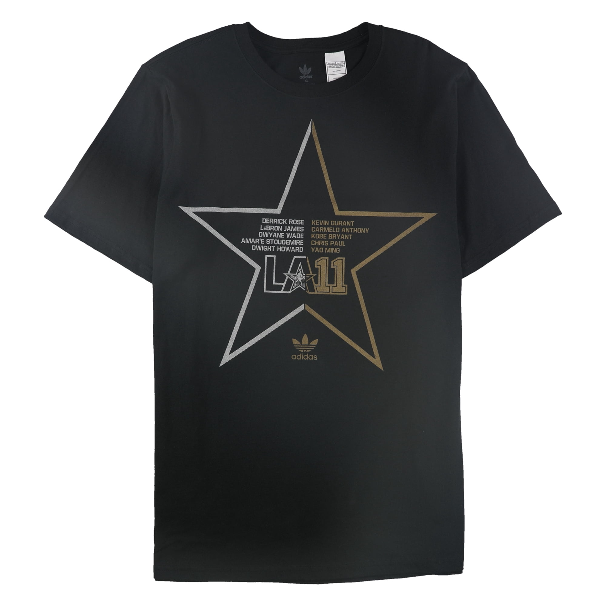 Adidas Mens LA 11 All Stars Graphic T-Shirt, Black, Large