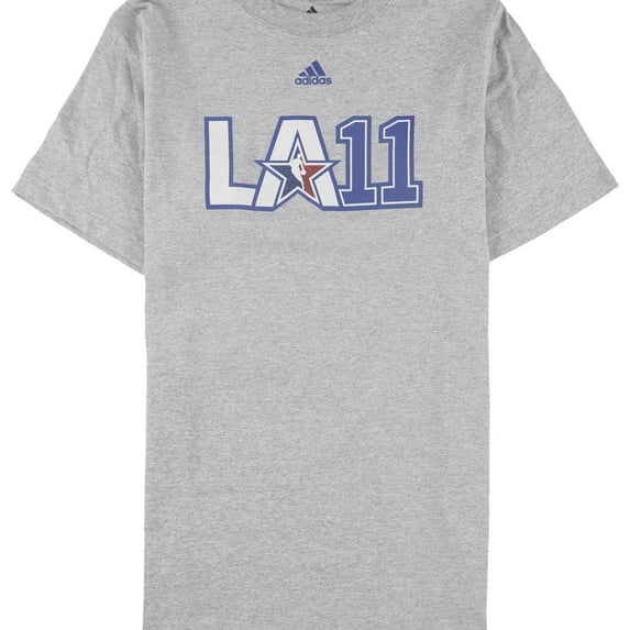 Adidas Mens LA 11 Graphic T-Shirt, Grey, Medium