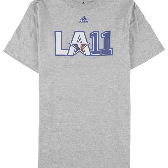 Adidas Mens LA 11 Graphic T-Shirt, Grey, Medium