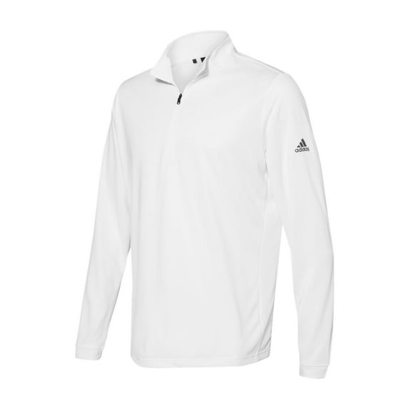 Adidas Mens Lightweight Quarter-Zip Pullover, L, White