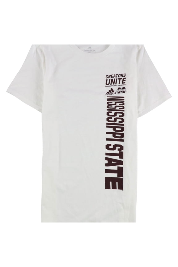 Mens Mississippi State University Graphic T-Shirt, White, Small