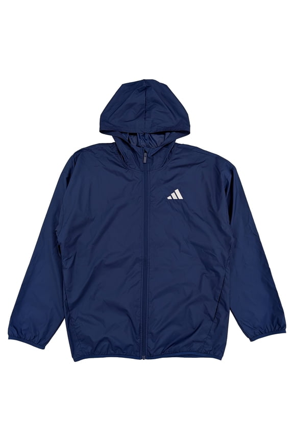 Mens Navy Blue & White Lightweight Windbreaker Zip Jacket Medium