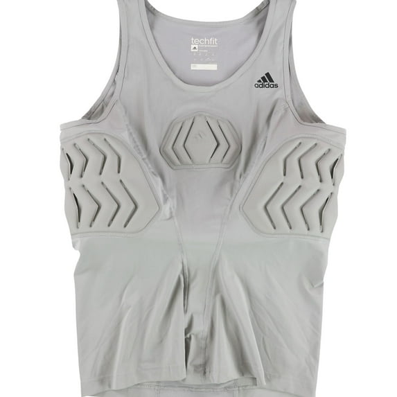 Adidas Mens Padded Compression Tank Top, Grey, Big & Tall, LT