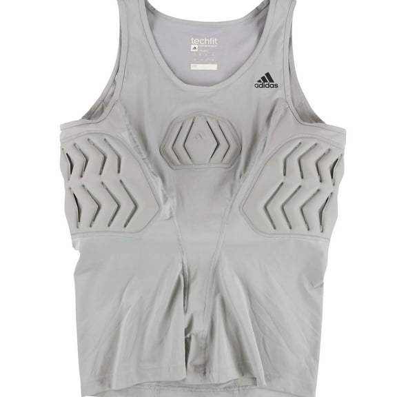 Adidas Mens Padded Compression Tank Top, Grey, Big & Tall, XLT