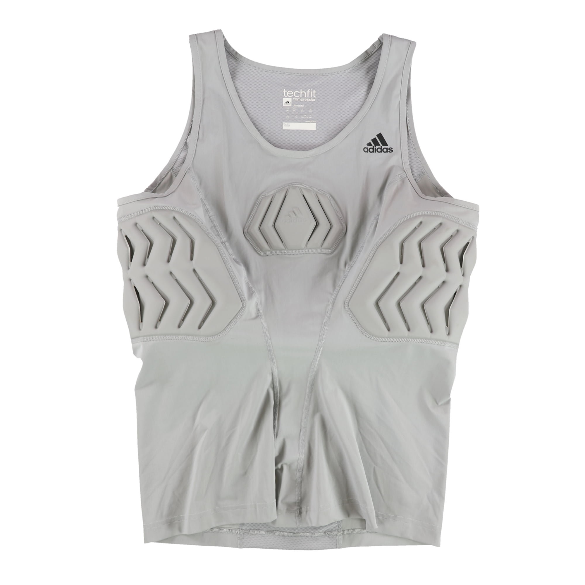 Adidas Mens Padded Compression Tank Top Grey XX Large