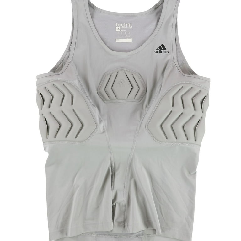 Adidas Mens Padded Compression Tank Top, Grey, XX-Large