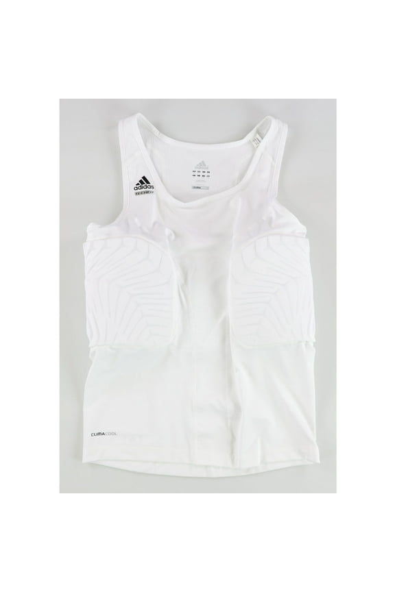 Mens Padded Compression Tank Top, White, XX-Large