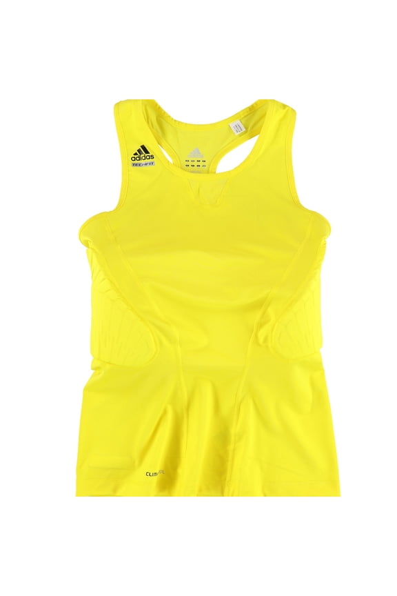 Mens Performance Compression Tank Top, Yellow, Large