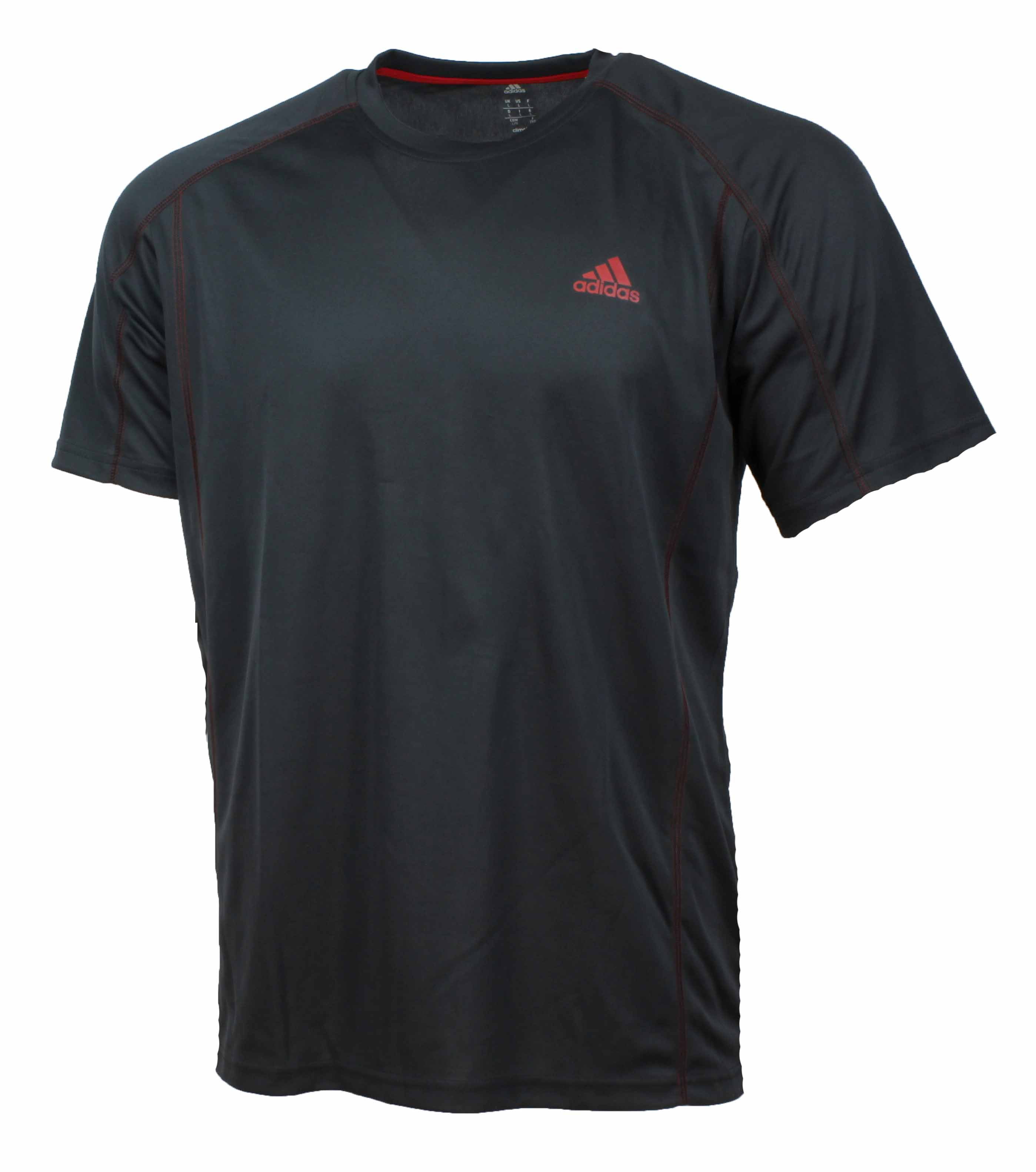 Adidas Mens Short Sleeve Climalite Grey/Scarlet, 2XL) - Walmart.com