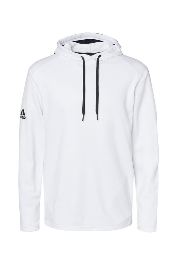 Mens Textured Mixed Media Hooded Sweatshirt