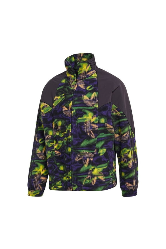 Mens Trefoil Polarfleece Print Full Zip Sweatshirt (Xsmall, Multi)
