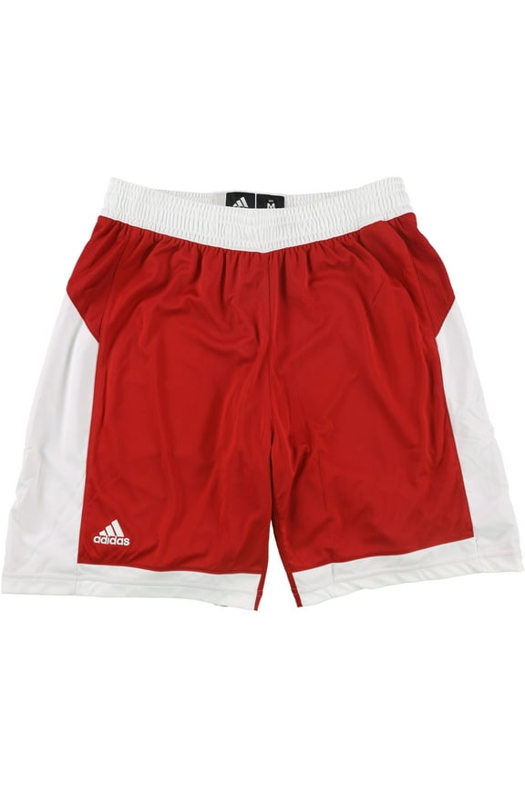 Mens Two Tone Basketball Athletic Workout Shorts, Red, XX-Large