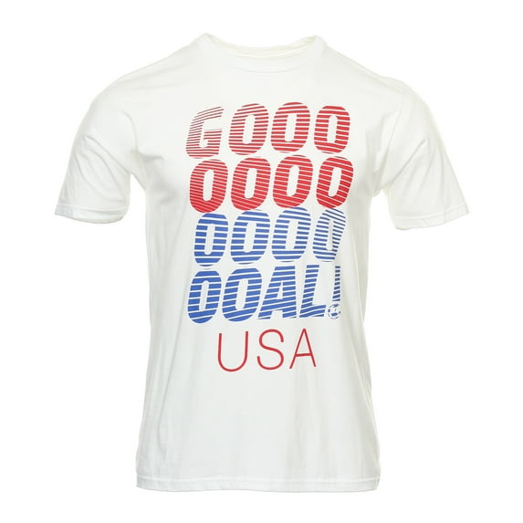 Adidas Mens US Goal USA Soccer Graphic Cotton T-Shirt (XLarge, White)