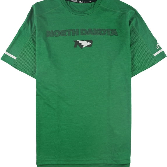Adidas Mens University Of North Dakota Graphic T-Shirt, Green, Medium