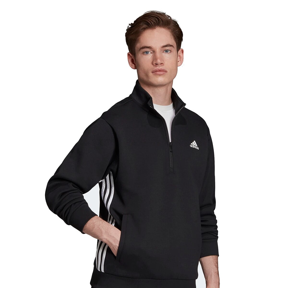 Adidas half stripe jacket new arrivals