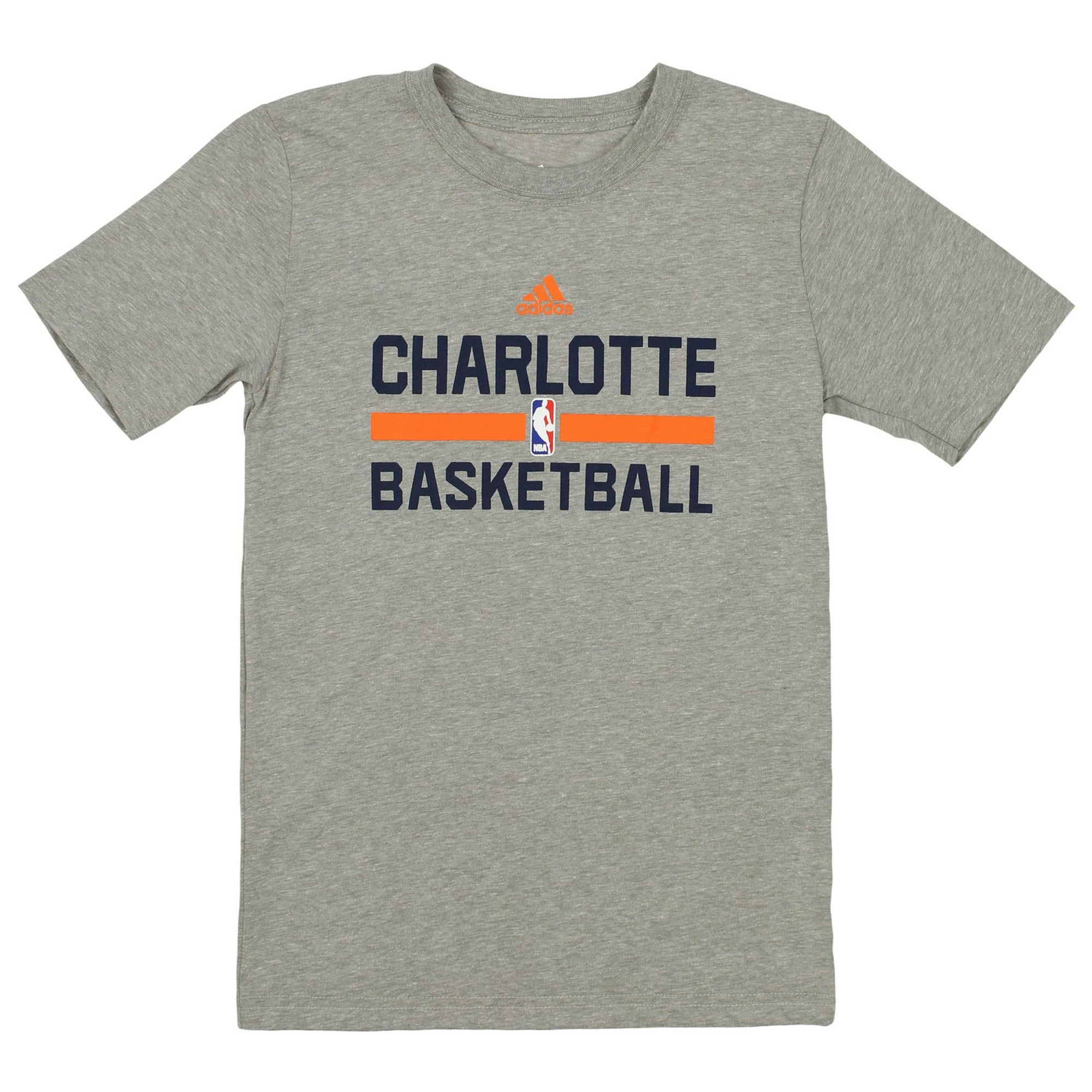 Adidas NBA Basketball Youth Charlotte Bobcats Practice Tee Shirt, Gray 