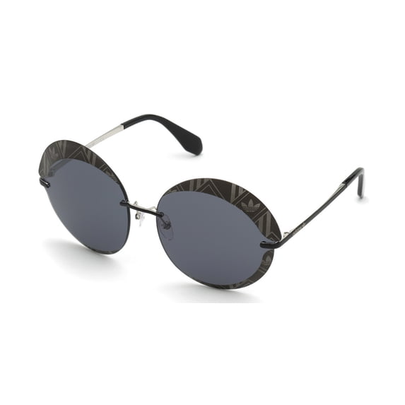 Adidas OR0019 Rimless Round Matte Black / Smoke Sunglasses