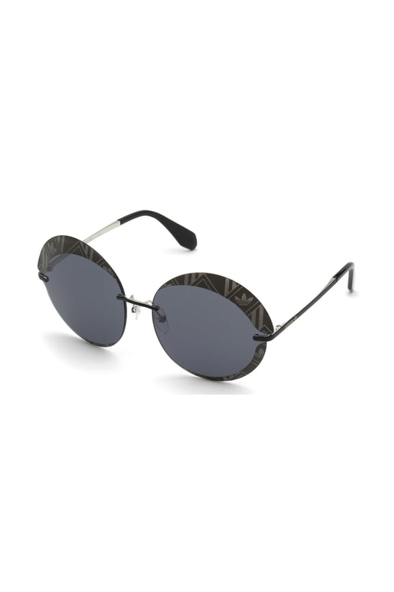 OR0019 Rimless Round Matte Black / Smoke Sunglasses