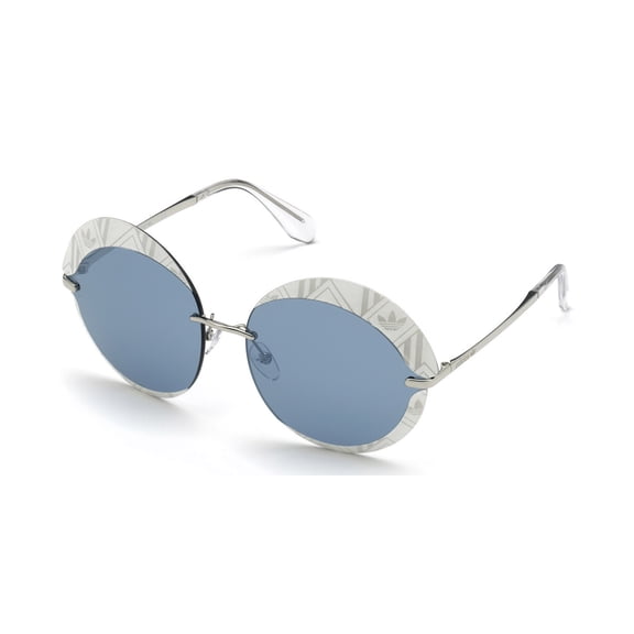 Adidas OR0019 24C 67mm Round Sunglasses Women's White