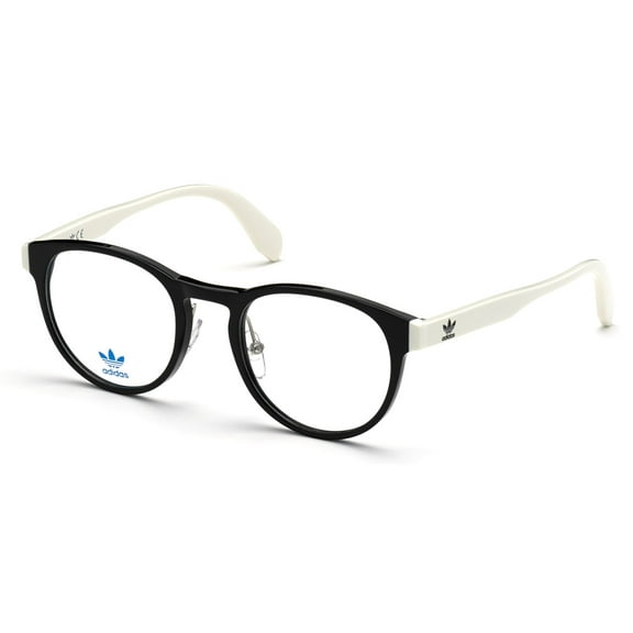 Adidas OR5001-H Full Rim Round Shiny Black Eyeglasses