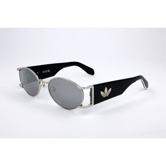 Adidas OR0096 16C 54mm Oval Sunglasses Unisex Shiny Palladium