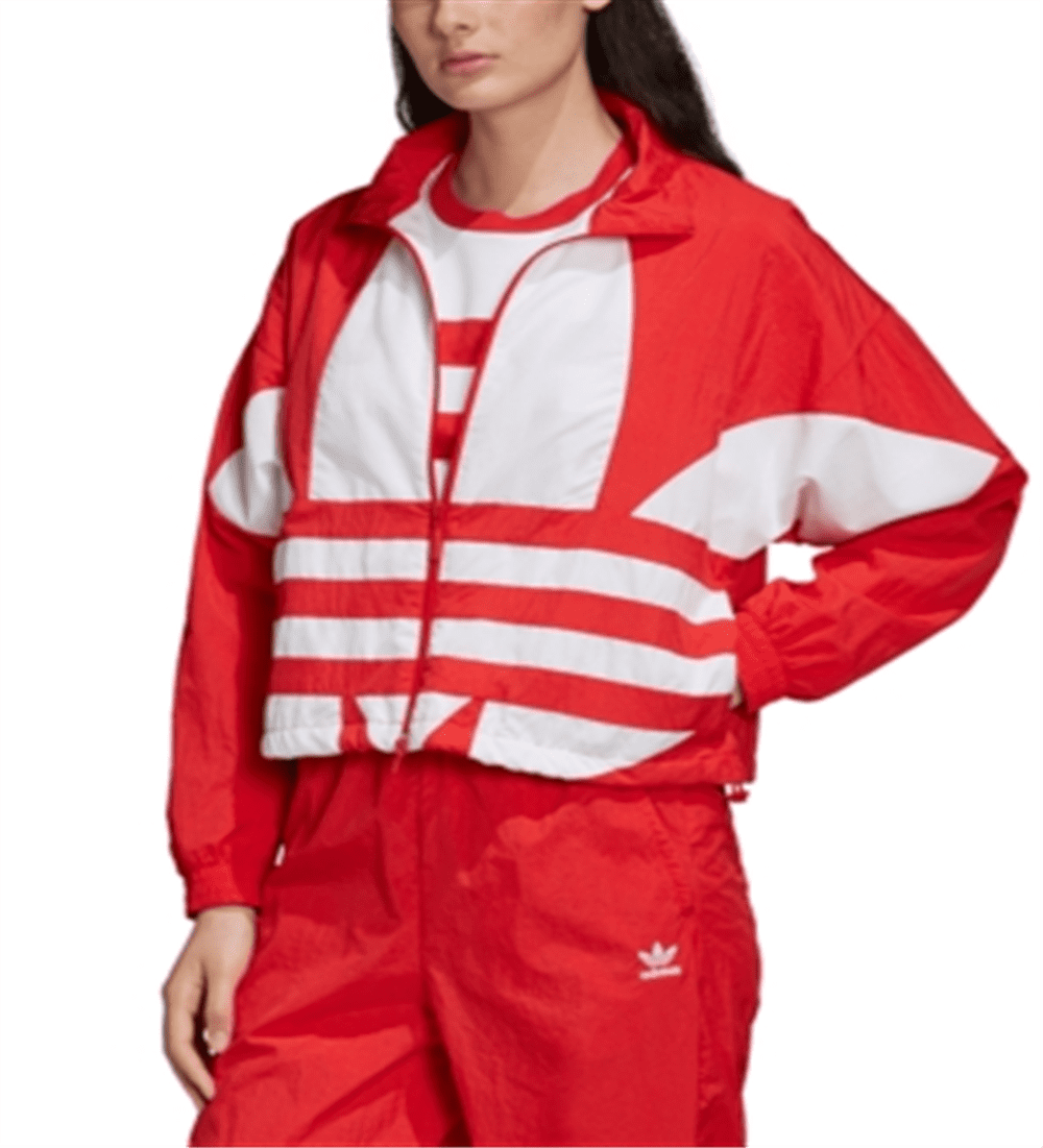 Adidas Originals Big Trefoil Full Zip Cropped Womens Track Adidas Originals Big Trefoil Full Zip Cropped Womens Track