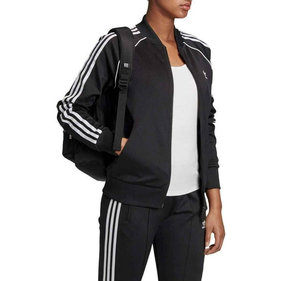 Adidas Originals GD2374 Women's Black Cotton Long Sleeve Track Top Jacket AC17 (Regular,M)