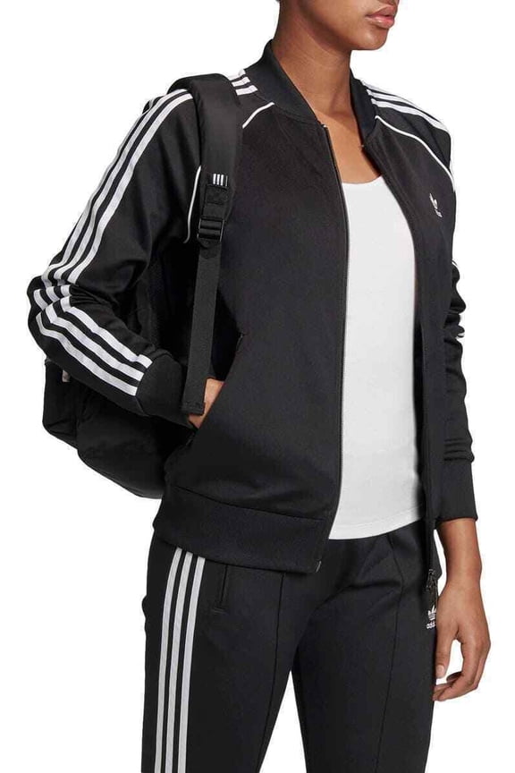 Originals GD2374 Women's Black Cotton Long Sleeve Track Top Jacket AC17 (Regular,M)