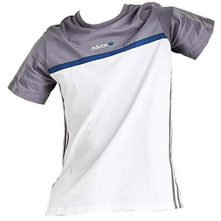 Adidas Originals Linear 2.0 Tee Mens Knits Tees Size S Color White Grey Four Legend Marine
