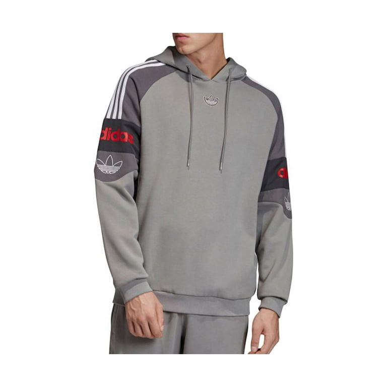 Adidas Originals Spirit Fb Oh Hood Mens Active Hoodies Size Xxl Color Grey Three Carbon
