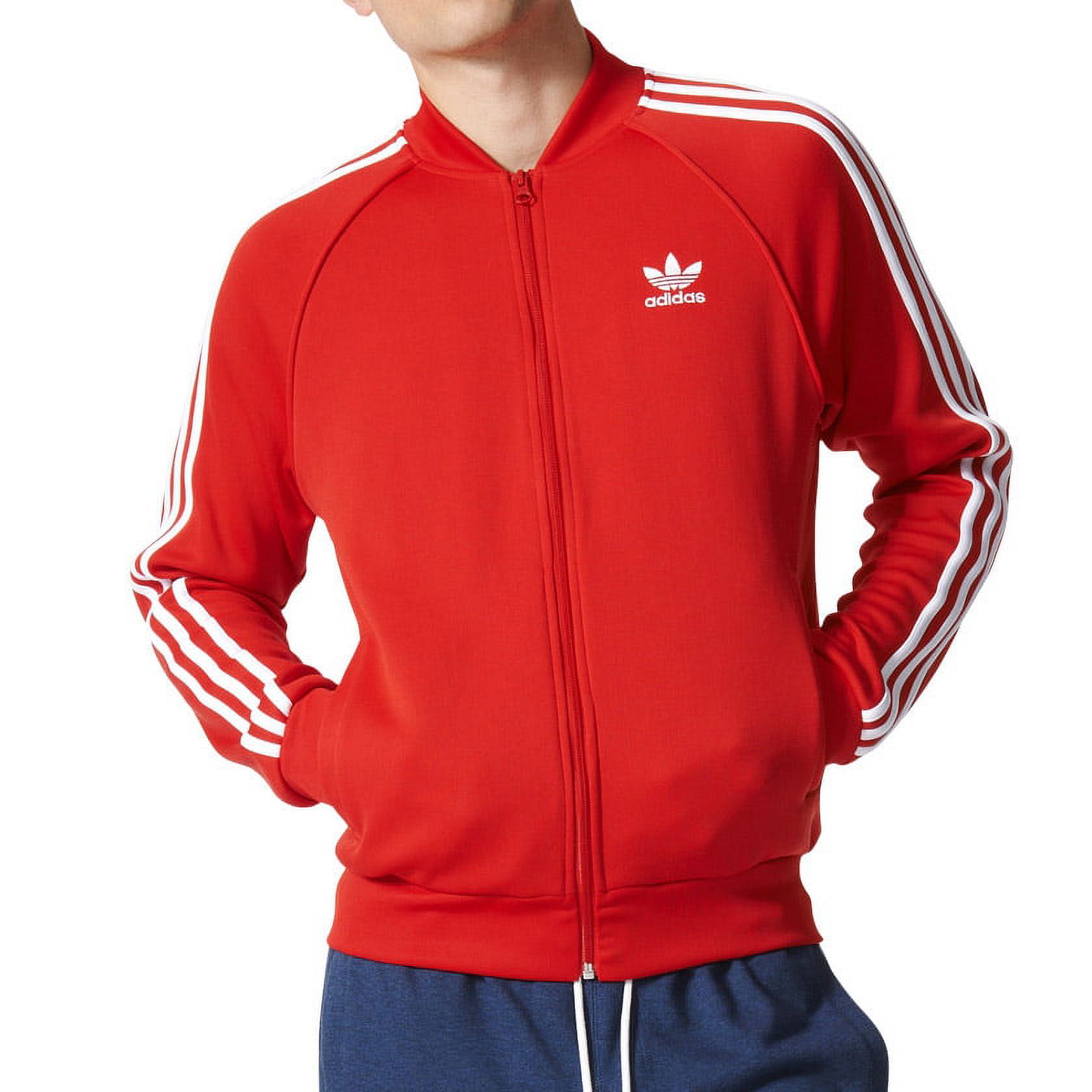 Adidas Originals Superstar Men's Track Jacket Vivid Red/White ay7062 - image 1 of 5