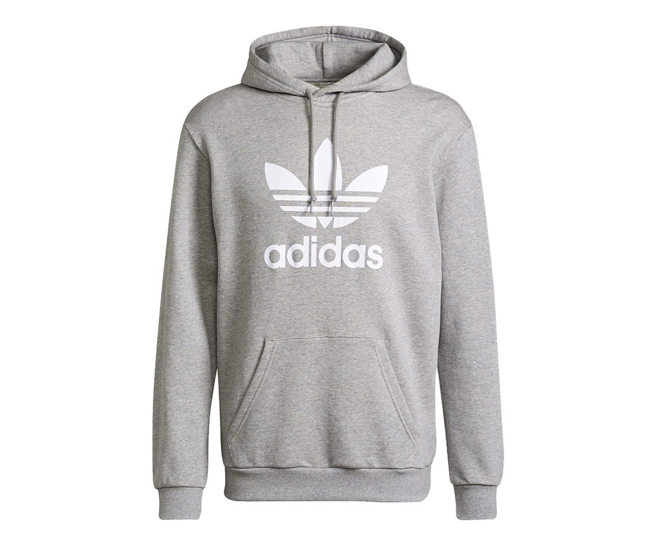 Adidas Originals Trefoil Mens Active Hoodies Size S Color Grey White Walmart