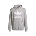 thumbnail image 1 of Adidas Originals Trefoil Mens Active Hoodies Size S, Color: Grey/White, 1 of 2