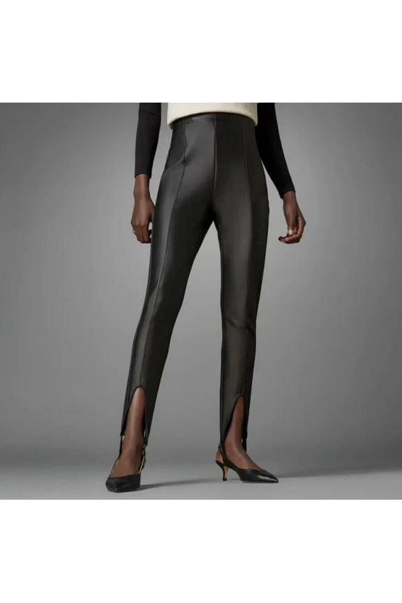 Originals Women's Blue Version Faux Leather High Rise Leggings HB9412 Black