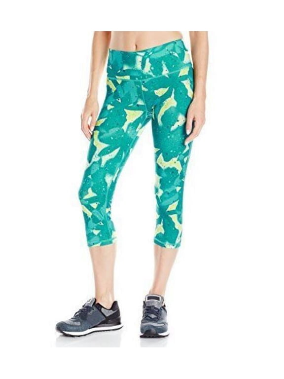Performance Climalite Women's Mid Rise 3/4 Tights Capri Pants, Green, XS