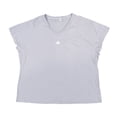 thumbnail image 1 of Adidas Plus Size Train Essentials V-Neck T-Shirt Logo Medium Grey Heather 2X New, 1 of 2