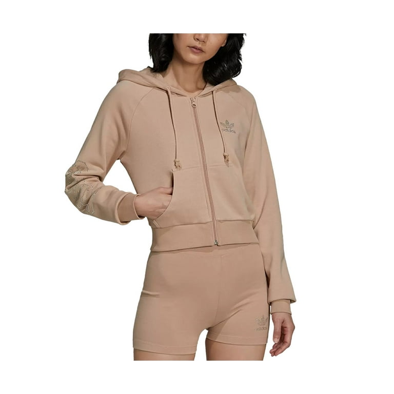 Adidas cropped hoodie ash pearl  black discount