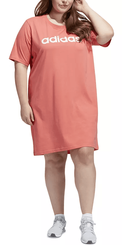 Sale Adidas Adidas T-shirt Dress Pink Boyfriend Tee Adidas Leoflage Tee  Dress Adidas Cropped Graphic Tee