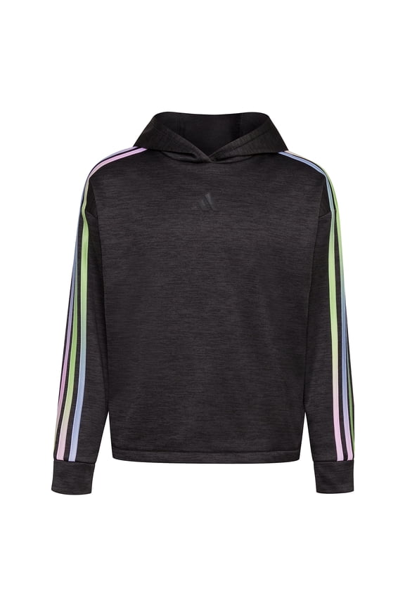 Sport Girls Black Rainbow Active Pullover Hoodie Sweatshirt Top 6x