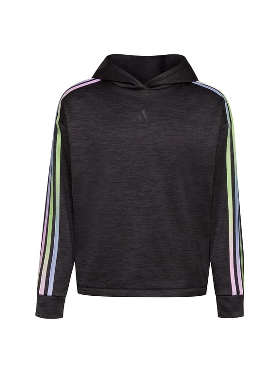 Sport Girls Black Rainbow Active Pullover Hoodie Sweatshirt Top 6x