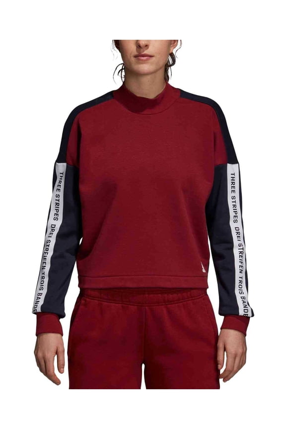 Sport Id Mock-Neck Sweatshirt (Medium Red, XX-Small)