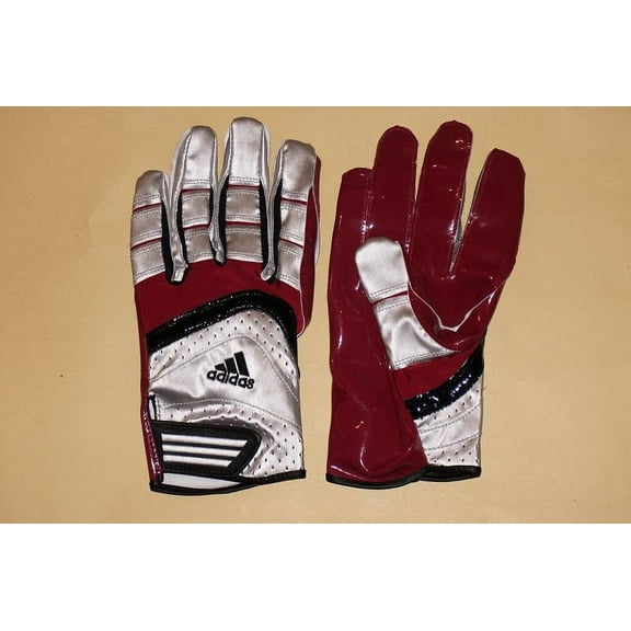 Adidas Sport Scorch Lightning Men's Football Receiver's Gloves - Metallic Silver/Cardinal