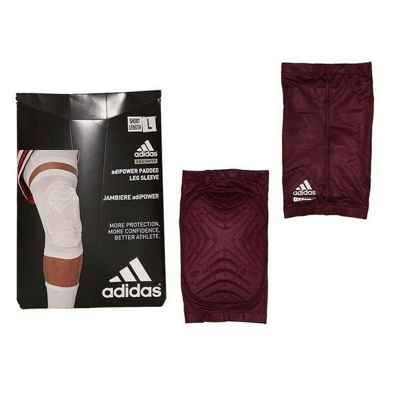 Adidas Techfit Men's Jambiere adiPOWER Padded Leg Sleeve Knee Sleeve - Dark Maroon