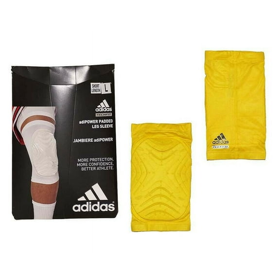 Adidas Techfit Men's Jambiere adiPOWER Padded Leg Sleeve Knee Sleeve - Gold